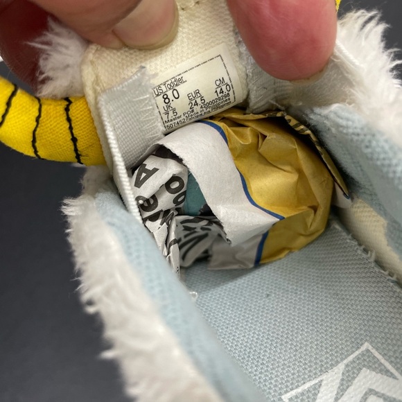 Vans Kids Fuzzy Monster Shoes - White and Yellow - Picture 5 of 5